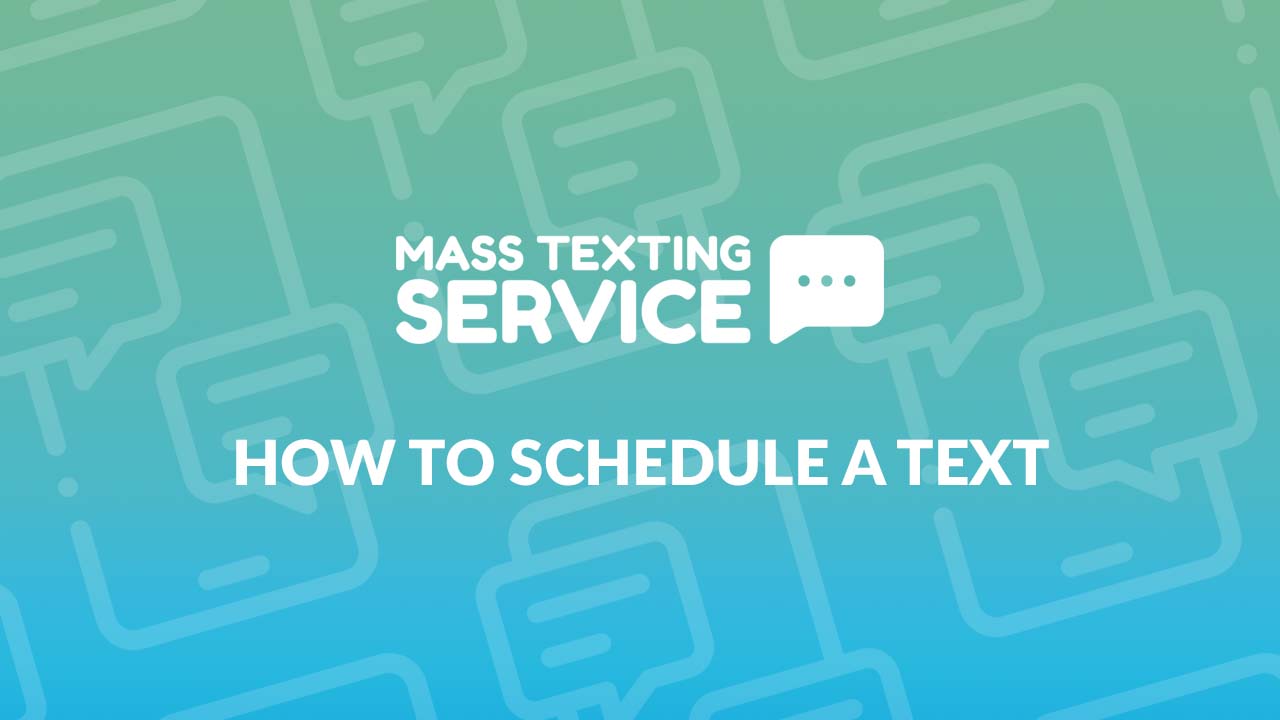 how to schedule a text